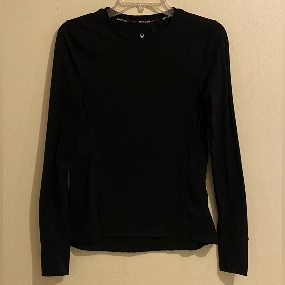 Spyder Active Women's Black Long Sleeve Gym Stretch Shirt